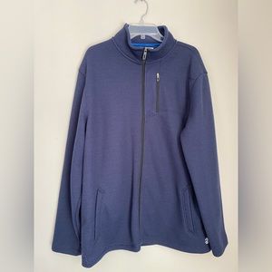 IZOD Men’s Fleece Full Zip PERFORMX Jacket Size XL Navy Blue